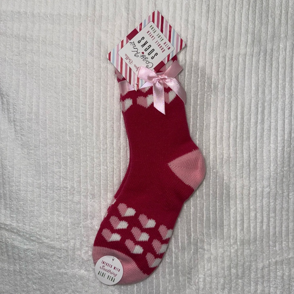 NWT Spa Bella Cozy Knit Double Layer Socks with Aloe Vera - One Size